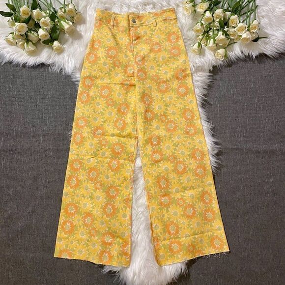 ZARA SUNFLOWER MARINE DENIM JEANS - Picture 4 of 15